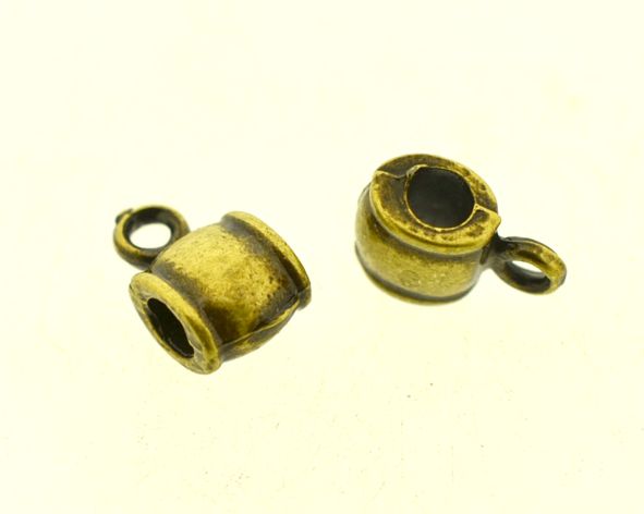 Contra argola ouro velho (fio 4 mm) 12x7 mm (10 peças)MT-746